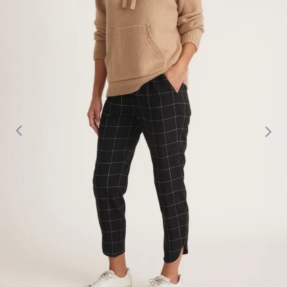 Marine layer Allison Pant in Black Windowpane - Picture 4 of 9